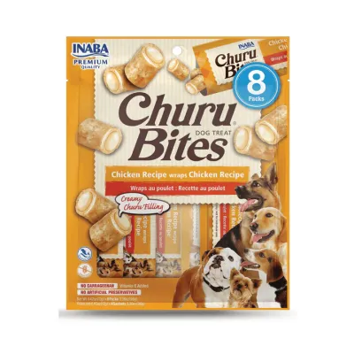 Inaba Dog Churu Bites Chicken Wraps W/Chicken 3.36oz