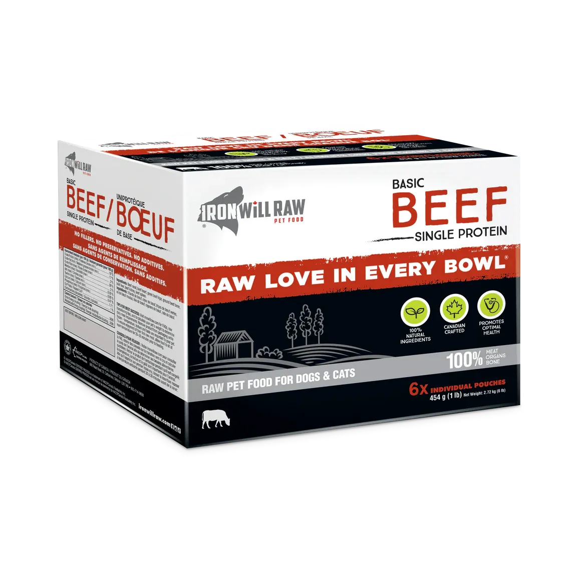 Iron Will Dog Basic Beef Single Protein 6lb