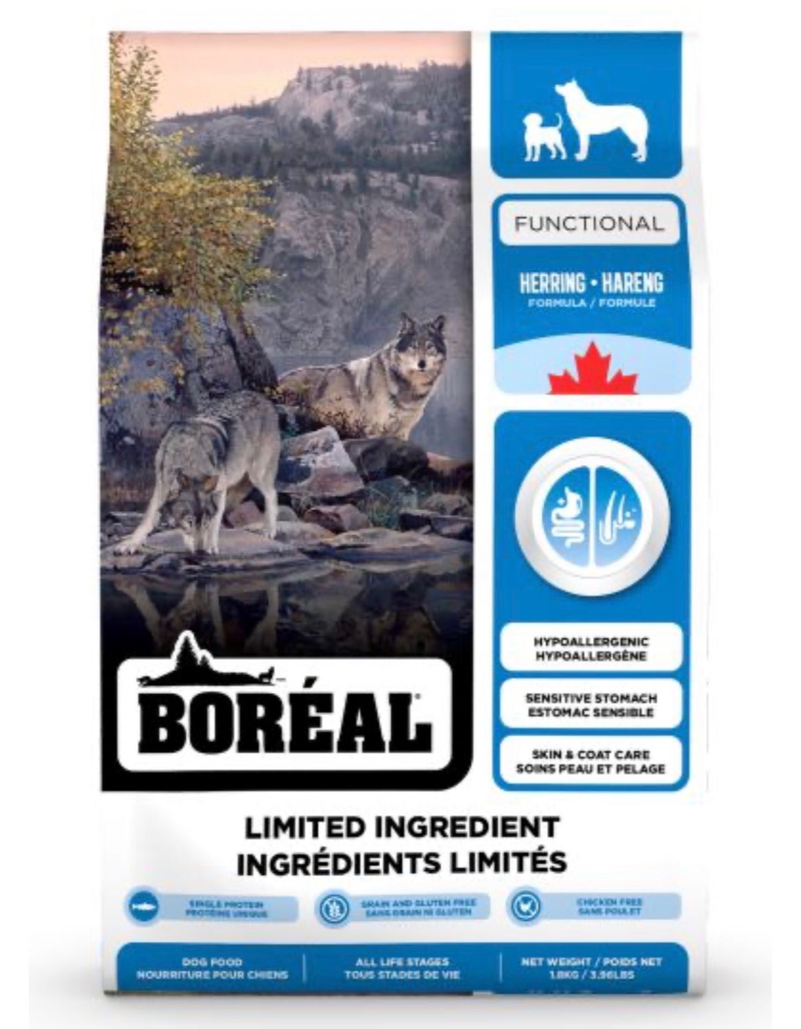 Boréal Dog Functional Limited Ingredient All Breeds Herring  4lb(1.8kg)