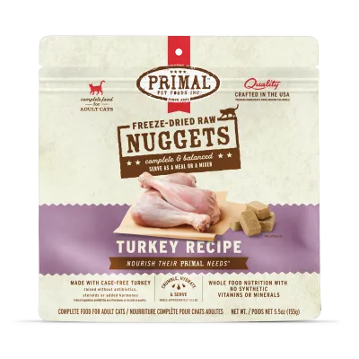 Primal Freeze Dried Nuggets Turkey Cat 14oz