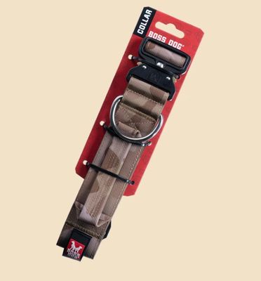 Boss Dog Collar LG Camo Tan