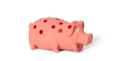 Bud'z Dog Toy -latex Spotted Pig Squeaker Pink