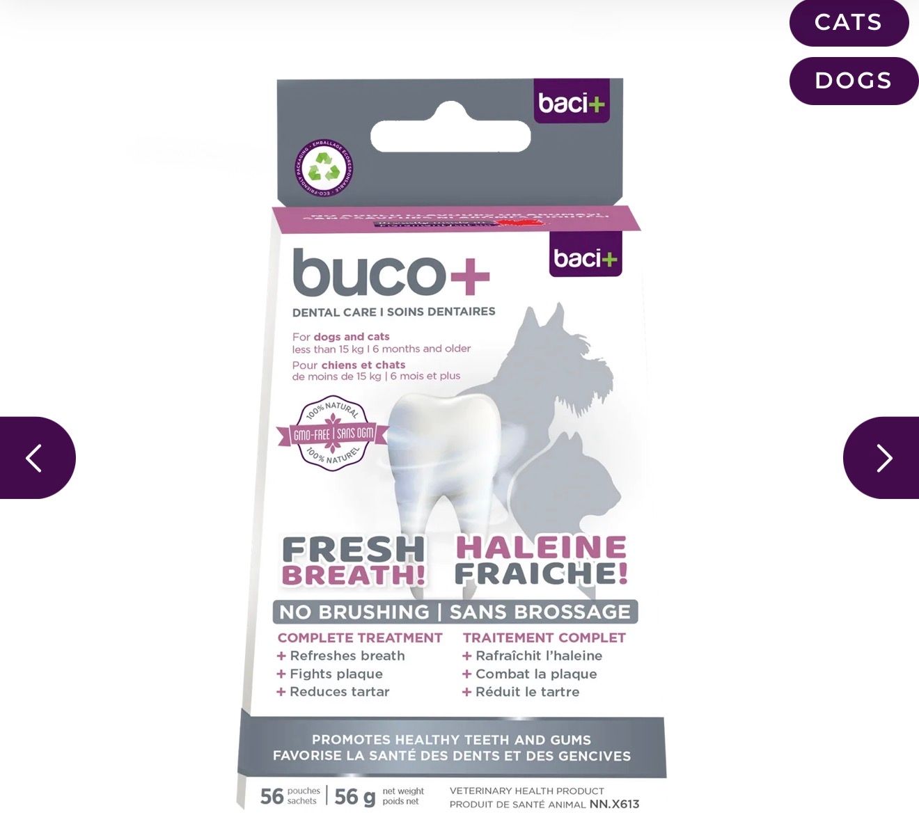Baci Oral Health Buco +100mg 56G