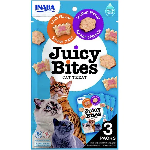 Inaba  Cat Juicy Bites ( Scallop &amp; Crab)