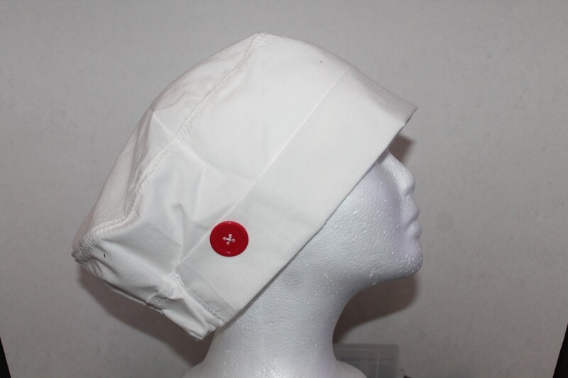 Plain White Scrub Cap