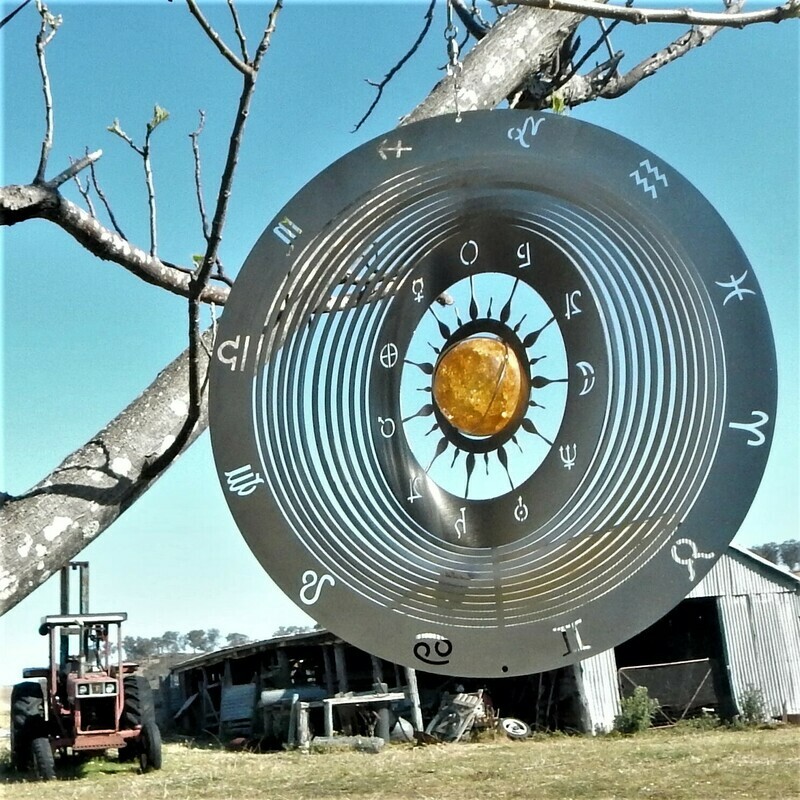 Aussie Spinners - Designer Contempo Collection - 30cm Celestial Sun - 304 Stainless Steel & Made in Australia