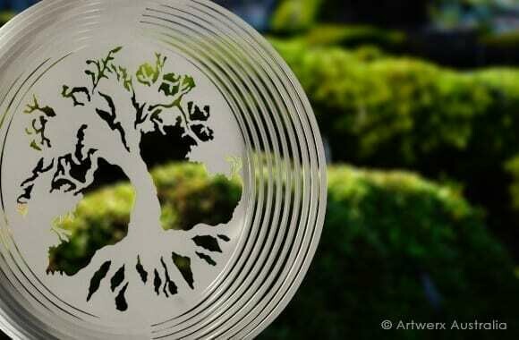 Aussie Spinners - Designer Collection - TREE OF LIFE - 30cm - 304 Stainless Steel & Made in Australia