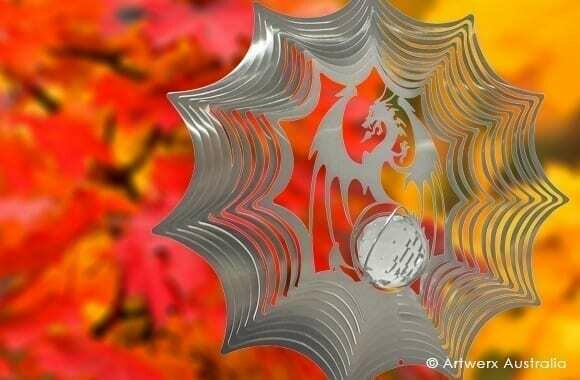 Aussie Spinners - Designer Contempo Collection - Crystal Dragon 30cm - 304 Stainless Steel & Made in Australia