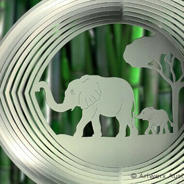 Aussie Spinners - Designer Collection - Elephants - 30cm - 304 Stainless Steel & Made in Australia