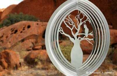 Aussie Spinners - Australiana - 20cm Boab Tree - 304 Stainless Steel & Made in Australia