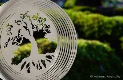 Aussie Spinners - Designer Collection - 30cm Tree of Life - 304 Stainless Steel & Made in Australia
