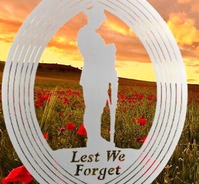 Aussie Spinners - Australiana - 26cm Anzac Soldier - 304 Stainless Steel & Made in Australia