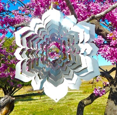Aussie Spinners - Designer Contempo Collection - 30cm Crystal Mandala 30cm - 304 Stainless Steel & Made in Australia