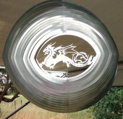 Aussie Spinners - Designer Collection - 30cm Dragon - 304 Stainless Steel & Made in Australia