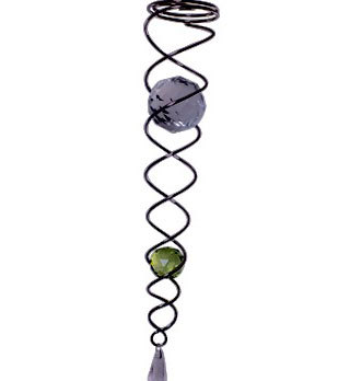 Aussie Spinners Spiral - Crystal DOUBLE Spiral - top ball facet cut clear crystal ball - with coloured bottom balls of Red, Blue, Green, Lavender, Pink or Clear Crystal. Aussie Spinners Spiral - Crystal DOUBLE Spiral - top ball facet cut clear crystal ball - with coloured bottom balls of Red, Blue, Green, Lavender, Pink or Clear Crystal.