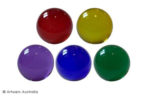 Z50mm COLOURED GLASS BALLS  - add a DIFFERENT COLOUR FOR $4 EACH