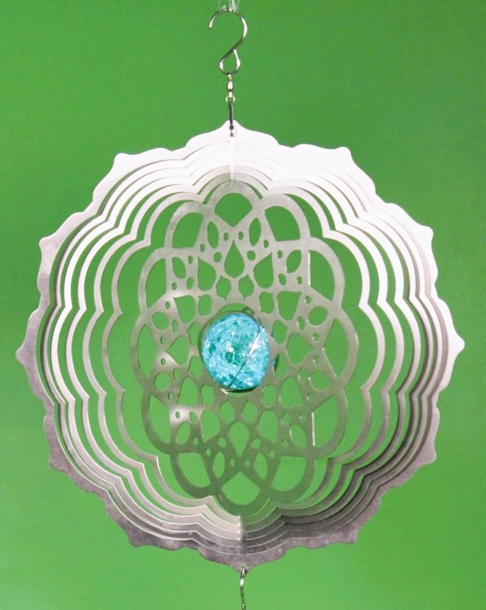 Aussie Spinners - Designer Contempo Collection - Flower Gem 30cm - 304 Stainless Steel & Made in Australia - CHOOSE ANY COLOUR BALL and possibly a single spiral with a matching ball