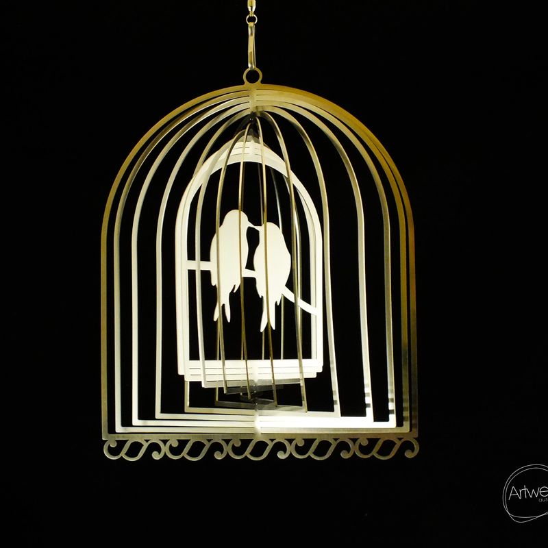 Aussie Spinners - Designer Collection - 20cm Lovebirds - 304 Stainless Steel & Made in Australia