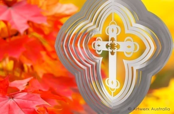 Aussie Spinners - Designer Collection - 20cm Catholic Cross - 304 Stainless Steel & Made in Australia