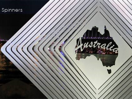 Aussie Spinners - Australiana - 20cm Australia Map - 304 Stainless Steel & Made in Australia