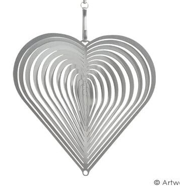 Aussie Spinners - Designer Collection - 10cm Heart - 304 Stainless Steel & Made in Australia - FREE SHIPPING