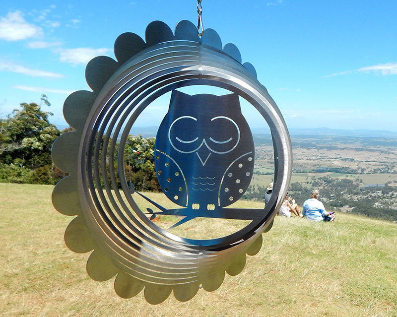 Aussie Spinners - Designer Collection - 26cm Owl - 304 Stainless Steel & Made in Australia