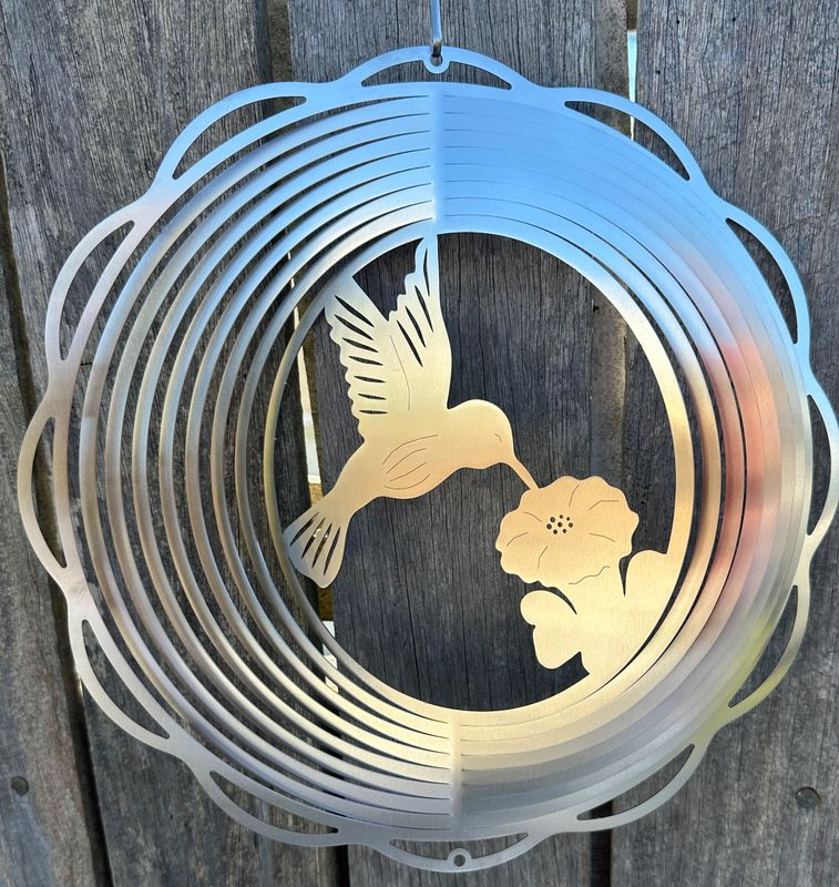 Aussie Spinners - Designer Collection - 26cm Hummingbird - 304 Stainless Steel & Made in Australia