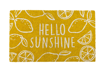 "Hello Sunshine" Lemon Doormat