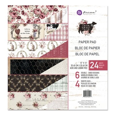 FARM SWEET FARM COLLECTION 12×12 PAPER PAD – 24 SHEETS