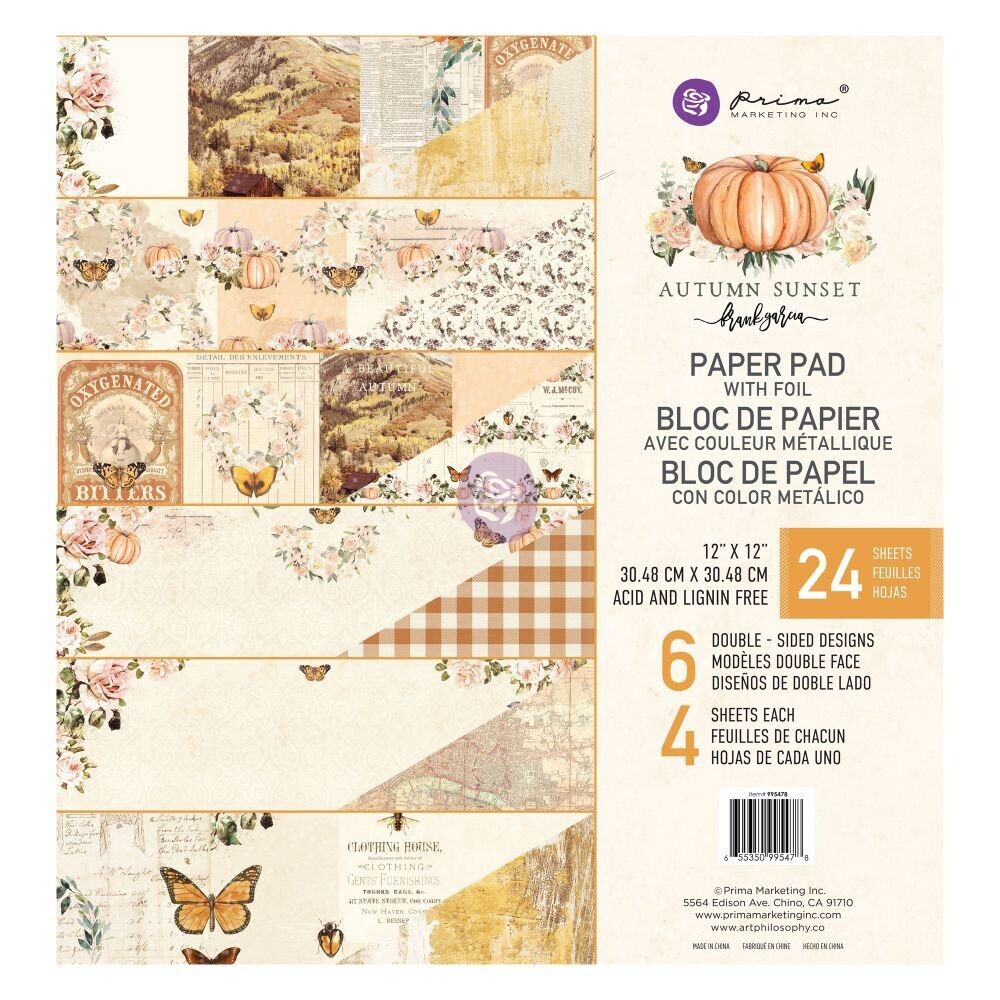 12×12 AUTUMN SUNSET COLLECTION – PAPER PAD