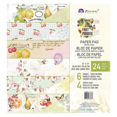 12X12 FRUIT PARADISE COLLECTION PAPER PAD