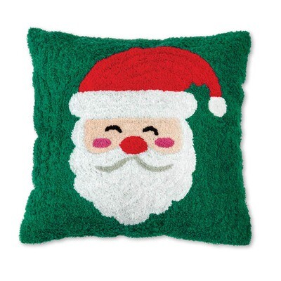 Santa Claus Hooked Cotton Pillow