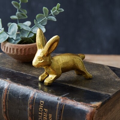 Mini Gold Bunny Figurine - Box of 4