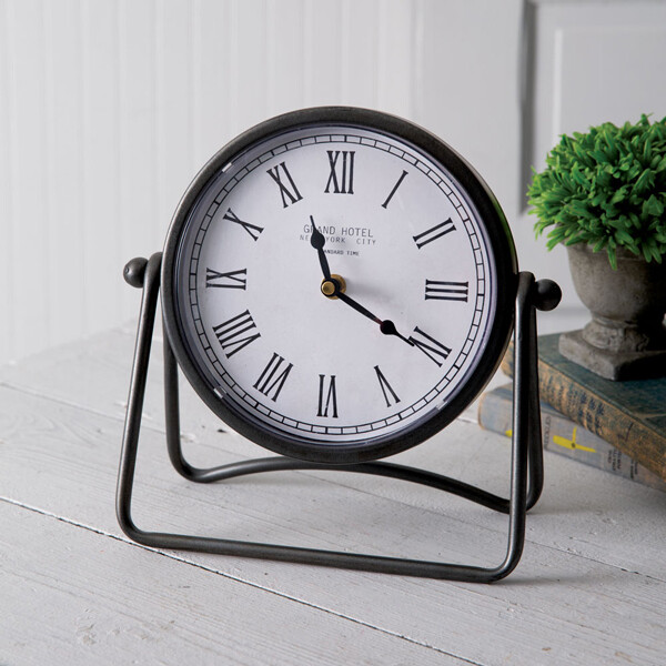Industrial A-Frame Tabletop Clock