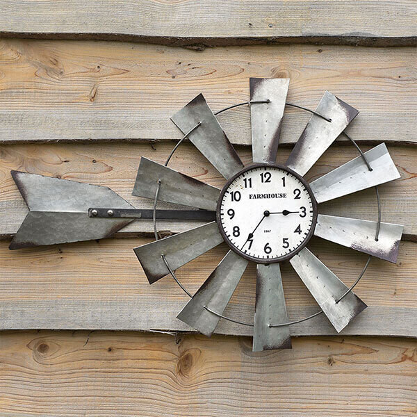 Long Windmill Wall Clock