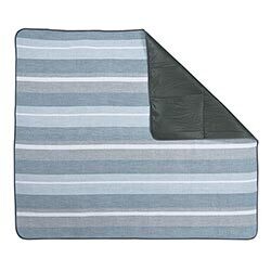 Picnic Blanket - Grey + White + Blue