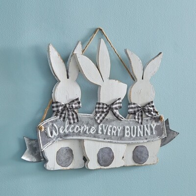 Welcome Every Bunny Wall Hanging