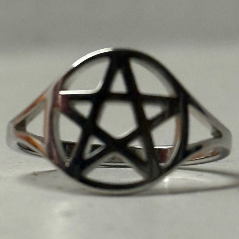 Jewellery - Wiccan Large Pentagram Symbol Ring