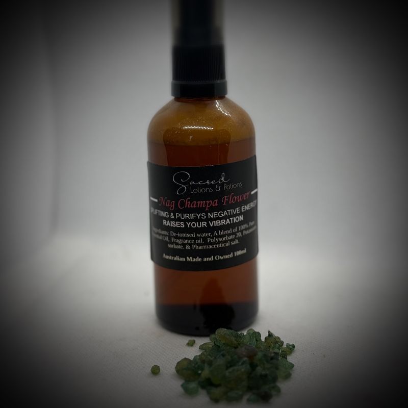 Sprays and Mists - Nag Champa Mist - Uplifting and Purifys Negative Energy. Raises your Vibration.