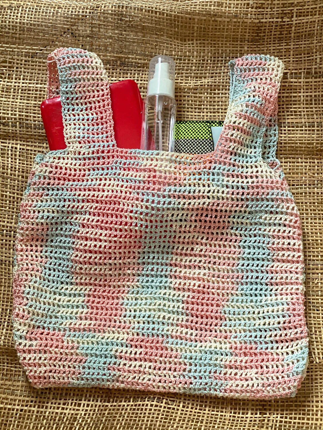 pastel mesh bag
