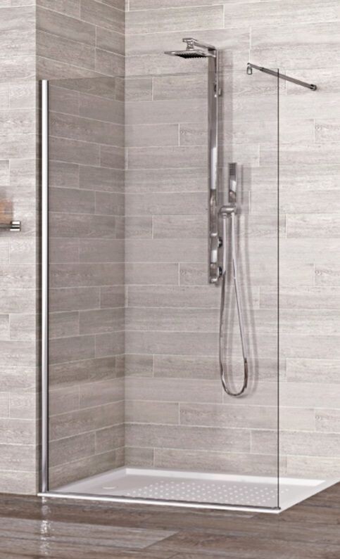Box Walk-In Cromo Vetro 8 mm da cm 80 al 140 Box Walk-In Cromo Vetro 8 mm da cm 80 al 140