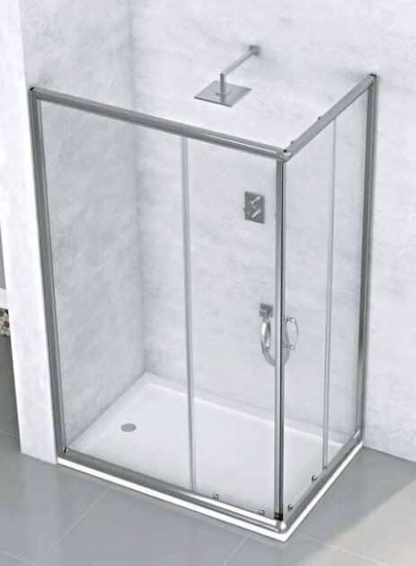Box Angolare Cromo Vetro 6 mm da cm 70 al 140 Box Angolare Cromo Vetro 6 mm da cm 70 al 140