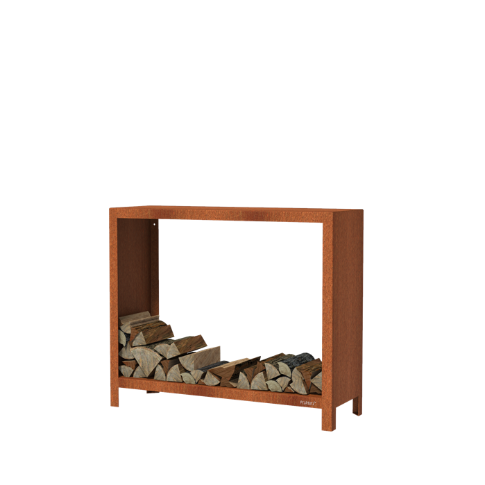 Corten Steel Wood Storage (1200x400x1000)