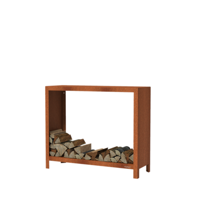 Corten Steel Wood Storage - 1200x400x1000