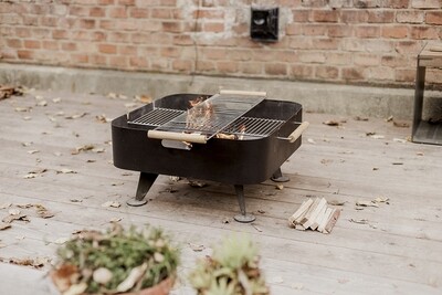 SQUARE FIREPIT - BACK TO FIRE