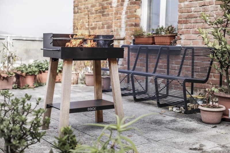 BARBECUE SMALL TABLE GRILL - BACK TO FIRE