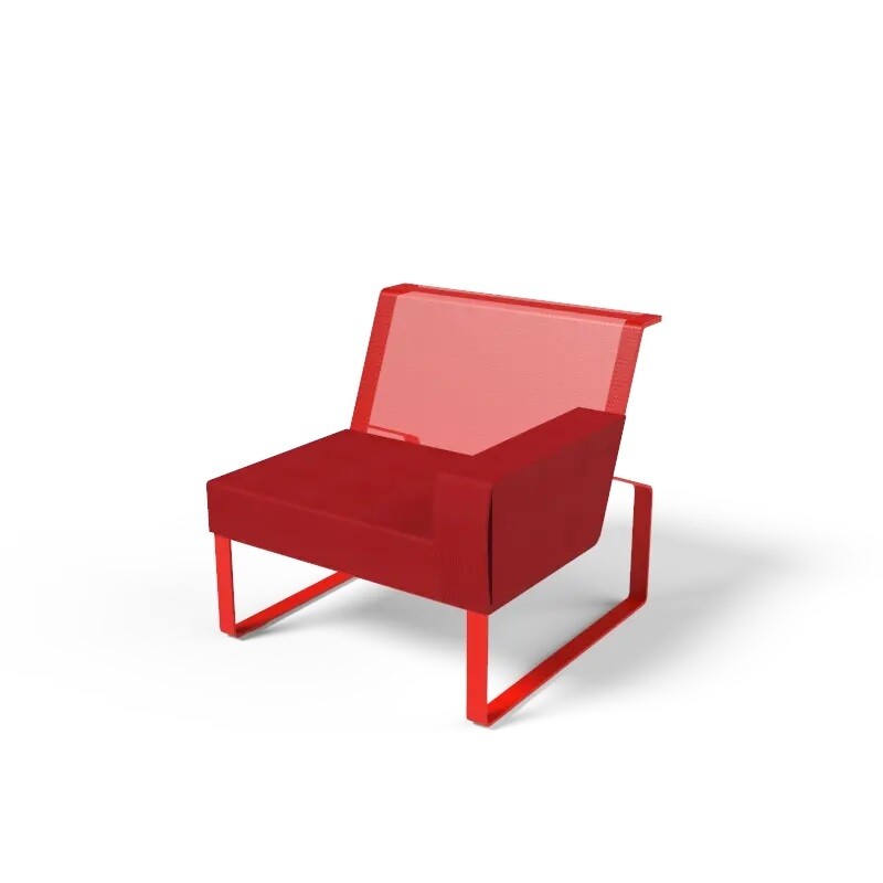 ARMCHAIR WITH RIGHT ARMREST AND FRONT POCKET MOJA