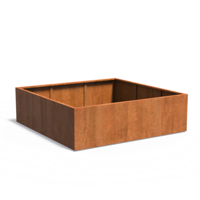 Corten Steel Square Planter 2000x2000x600