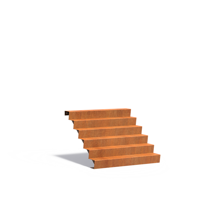 Corten Steel Stairs - 6 Steps 1500x1440x1020