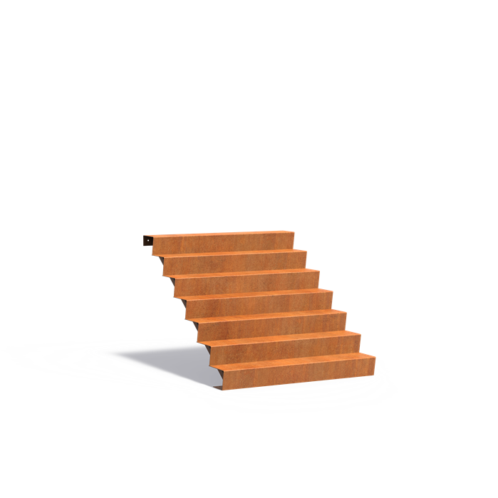 Corten Steel Stairs - 7 Steps 1500x1680x1190